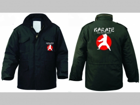 Karate - Sport and Philosophy  Zimná bunda M-65 čierna, čiastočne nepremokavá, zateplená odnímateľnou štepovanou podšívkou-Thermo Liner pripevnenou gombíkmi
